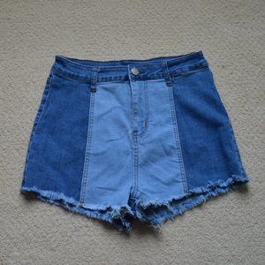 Multi-Colored Jean Shorts